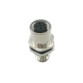 M12-5 Pins männliche und weibliche Bulkhead-Mount-Stecker